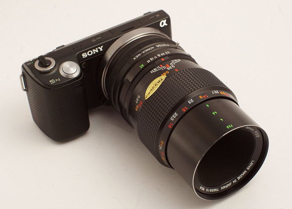 [ Sony Nex-5N camera with Hexanon macro objective ]
